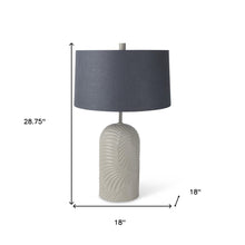 Load image into Gallery viewer, 29" Beige Round Bedside Lamp With Drum Shade
