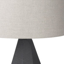 Load image into Gallery viewer, 30" Black Round Bedside Lamp With Drum Shade
