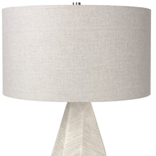 Load image into Gallery viewer, 30" Cream Round Bedside Lamp With Drum Shade
