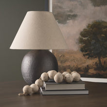 Load image into Gallery viewer, 24" Black Round Bedside Lamp With Empire Shade
