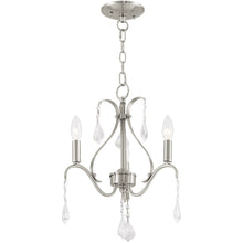 Load image into Gallery viewer, Three Light Dimmable Chandelier With Shades - Nickel
