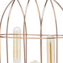 Load image into Gallery viewer, 19" Rose Gold And Black Lantern Lantern With Shade
