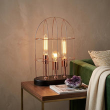 Load image into Gallery viewer, 19" Rose Gold And Black Lantern Lantern With Shade
