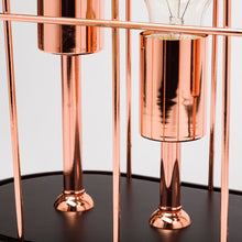Load image into Gallery viewer, 19" Rose Gold And Black Lantern Lantern With Shade
