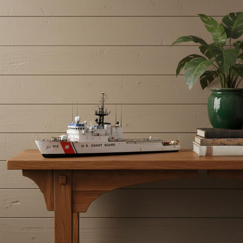 Hand Painted Model Boat (624395) - White