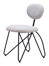 Load image into Gallery viewer, Upholstered Fabric Open Back Dining Side Chairs (Set of 2) - Gray / Black

