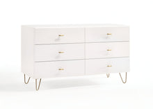 Load image into Gallery viewer, Six Drawer Wood Double Dresser - White
