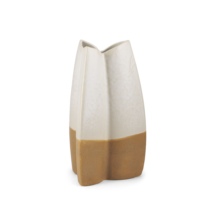 Block Table Vase - Cream / Cream