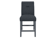 Load image into Gallery viewer, 25" Contemporary Wood And Suede Counter Height Bar Chair - Gray

