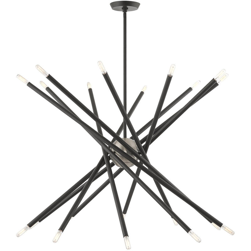 Multi Light Dimmable Chandelier With Shades - Gray
