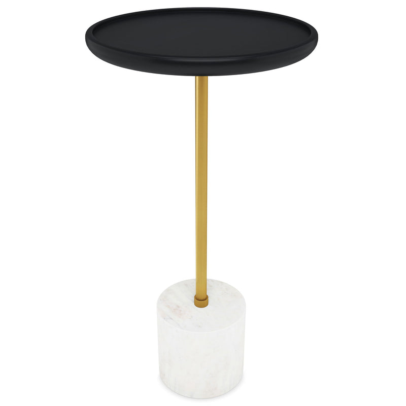 23" Iron Round End Table - Black