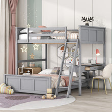 Load image into Gallery viewer, Full Over Full Bunk Bed With Desk
