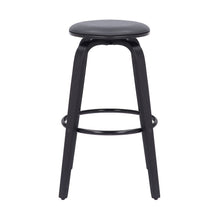 Load image into Gallery viewer, Solid Wood Swivel Backless Bar Height Bar Chair - Gray / Black
