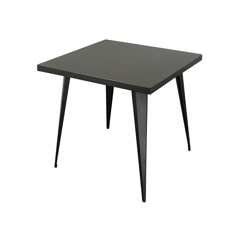 32" Steel And Metal Square Dining Table - Gray