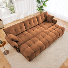 Load image into Gallery viewer, Sofa Set With Ottoman And Pillows, Textured, High Resilience Cushions
