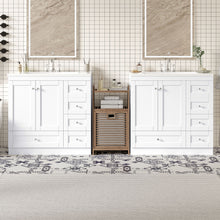 Load image into Gallery viewer, Shaker Free Standing Bathroom Vanity Cabinet &amp; Sink, Soft Close Drawers, Soft Close Doors
