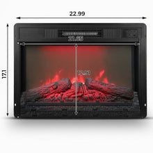 Load image into Gallery viewer, Electric Fireplace Insert Heater With Multicolor Flames, Remote Control - Black
