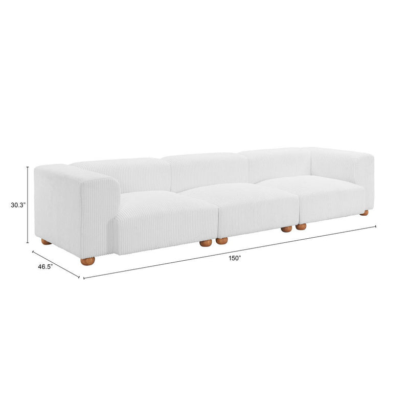 Upholstered Sofa - White