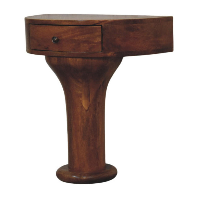 Solid Wood One Drawer Nightstand - Amber