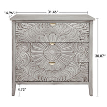 Load image into Gallery viewer, 3 Drawer Cabinet, American Furniture, Suitable For Bedroom, Living Room - Light Gray
