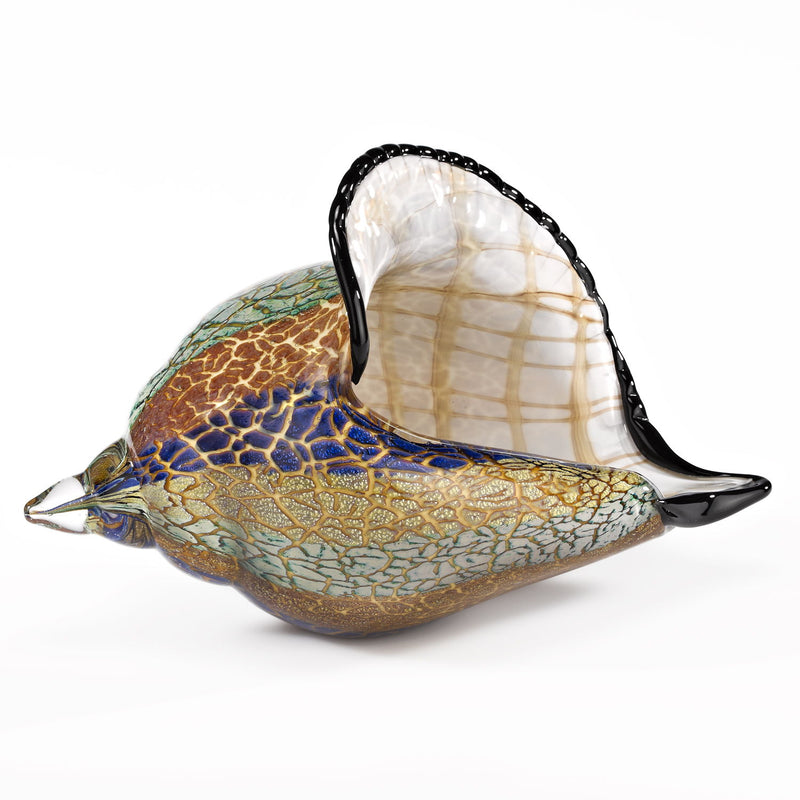 Murano Figurine Tabletop Sculpture - Gold / Blue / Green
