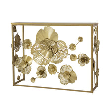 Load image into Gallery viewer, Console Table With Mirrored Glass Top, Modern Entryway Table For Living Room Foyer Entryway - Gold
