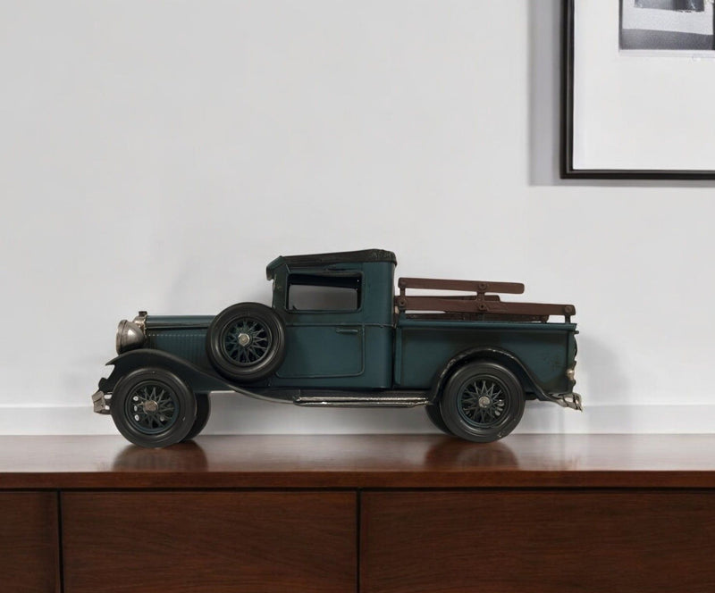 c1928 Ford Model A Pickup Hand Painted Model Truck - Dark Gray