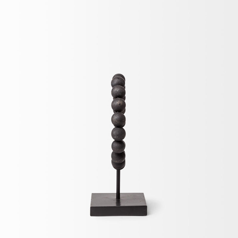 Abstract Beaded Tabletop Sculpture (392495) - Black