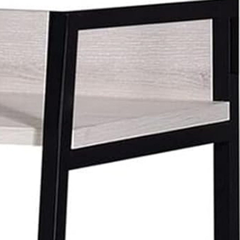Three Tier Ladder Bookcase - Natural / Black