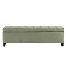 Load image into Gallery viewer, Wendover - Elegant Velvet Tufted Storage Bench With Lift-Up Top And Birch Wood Legs
