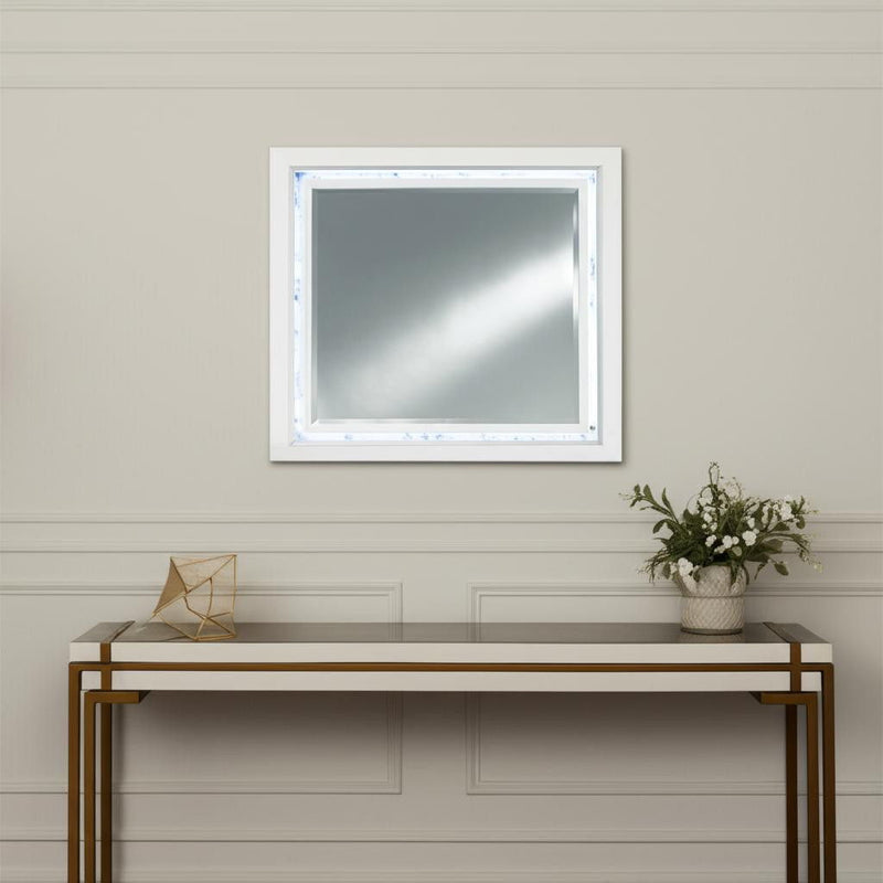 41" Lighted Mounted Accent Mirror - White