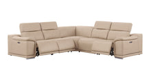 Load image into Gallery viewer, Leather Modular L-Shaped Five Piece Corner Sectional - Beige
