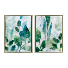 Load image into Gallery viewer, Framed Printed Acrylic Decorative Wall Art, Wall Decor For Living Room (Set of 2) - White / Green

