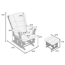 Load image into Gallery viewer, Upholstered Glider Chair With Ottoman
