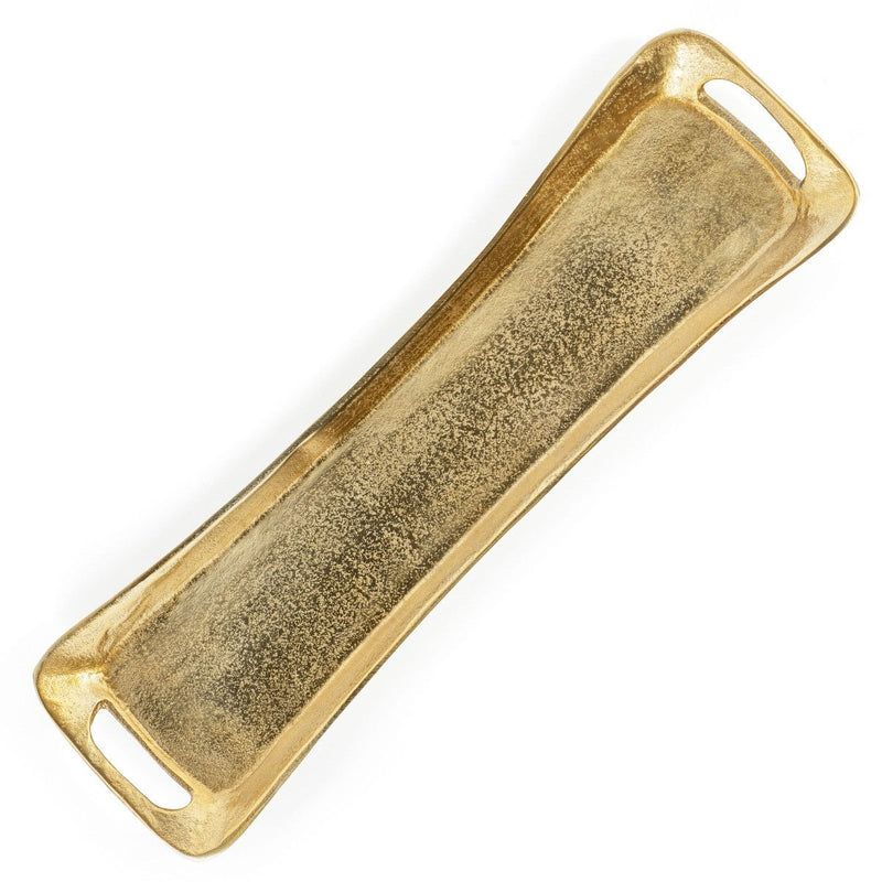 20" Metal Vanity Tray With Handles - Gold