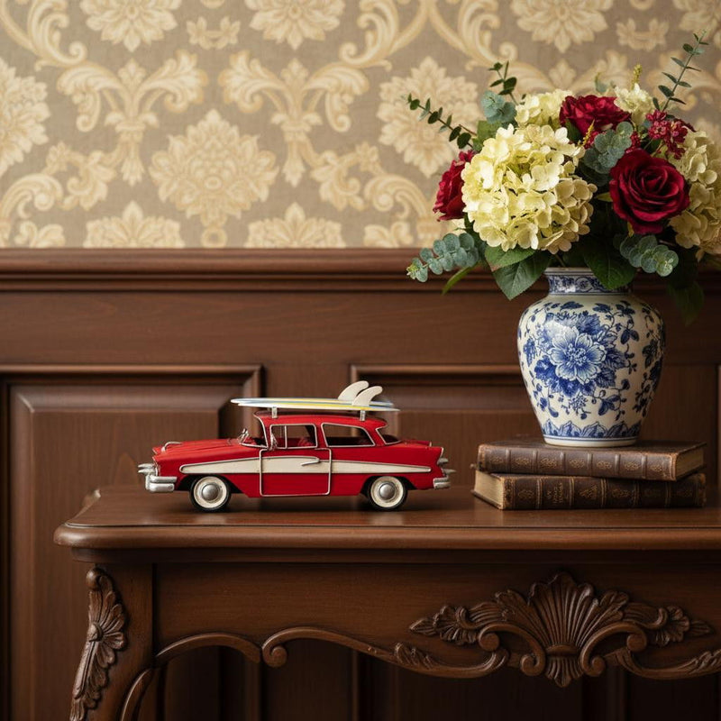 c1957 Ford Country Squire Station Wagon Sculpture - Red