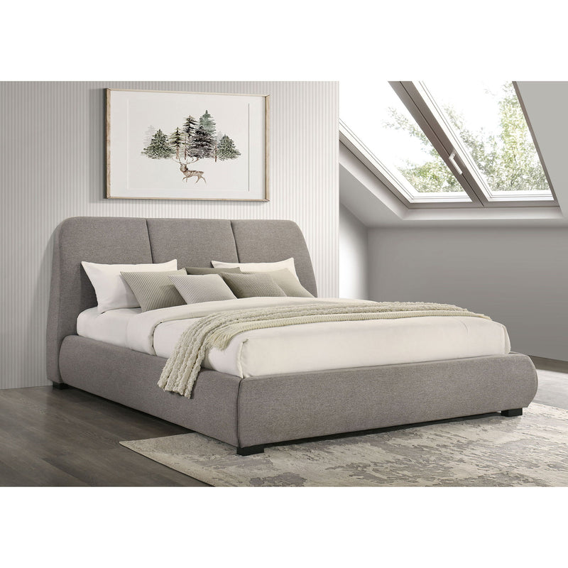 Modern Upholstered Platform Bed With Tufted Headboard