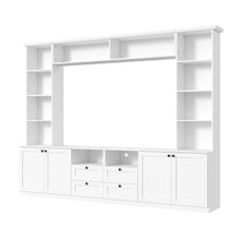 Load image into Gallery viewer, Farmhouse Elegant Entertainment Center Wall Unit With 4 Drawers
