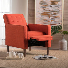 Load image into Gallery viewer, Mid-Century Modern Recliner With Button Tufted Waffle Stitch

