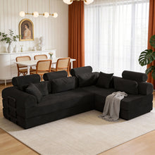 Load image into Gallery viewer, Modern L-Shape Modular Sectional Sofa, Compressed Design
