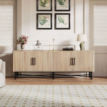 Load image into Gallery viewer, 4 Door TV Cabinet, 2 Storage Spaces, Adjustable Shelves

