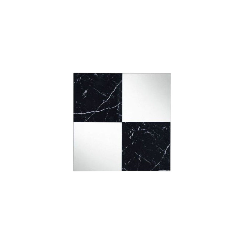 32" Square composite Framed Accent Mirror - Black / Gray