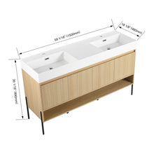 Load image into Gallery viewer, Modern Bathroom Vanity Combo With Single Resin Sink And Storage Cabinet
