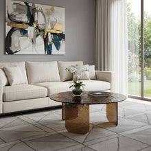Load image into Gallery viewer, Glass Round Coffee Table - Bronze
