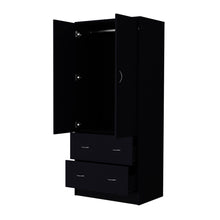 Load image into Gallery viewer, 71" Two Door Two Drawer Combo Dresser - Black

