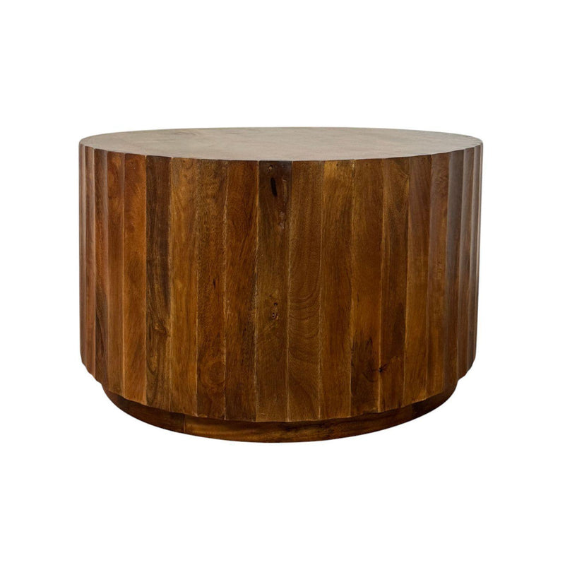 Round Drum Coffee Table (745566) - Chestnut