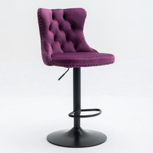 Load image into Gallery viewer, Swivel Barstools Adjusatble Seat Height, Modern Upholstered Bar Stools With Backs Comfortable Tufted For Home Pub And Kitchen Island (Set of 2)
