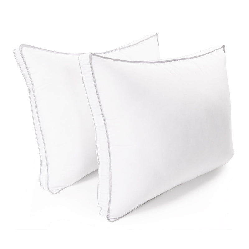 Microfiber Down Alternative Medium Hypoallergenic Bed Pillows (Set of 2) - Standard