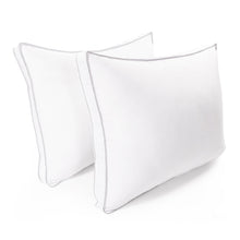 Load image into Gallery viewer, Microfiber Down Alternative Medium Hypoallergenic Bed Pillows (Set of 2) - Standard

