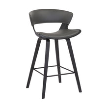 Load image into Gallery viewer, 27" Iron Low Back Counter Height Bar Chair - Gray And Black
